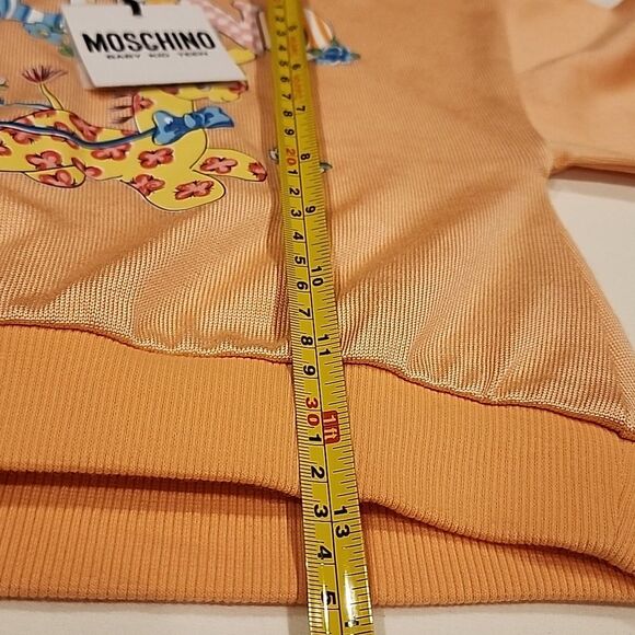Moschino Sweatshirt Girl's 5 Years Peach Cotton Designer Luxury Stylish Comfy - Picture 5 of 9